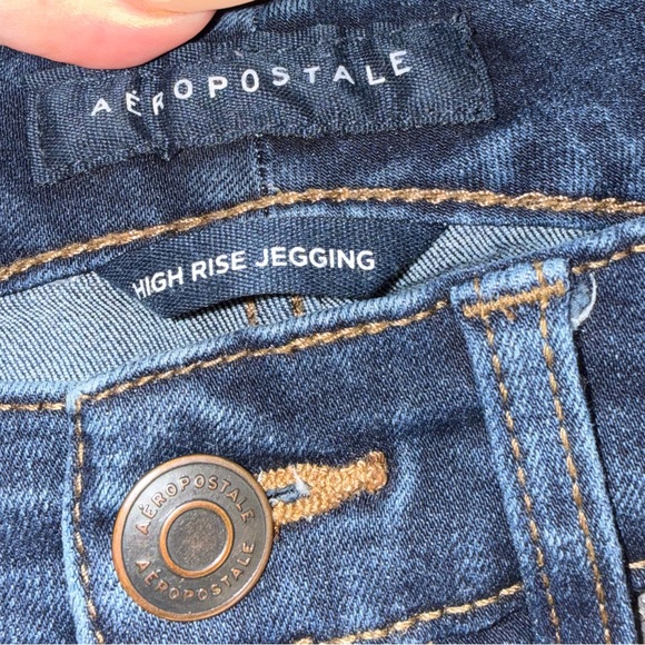 American Eagle Next Level High-Waisted Jegging Dark Wash 00 Regular EUC - Picture 5 of 6